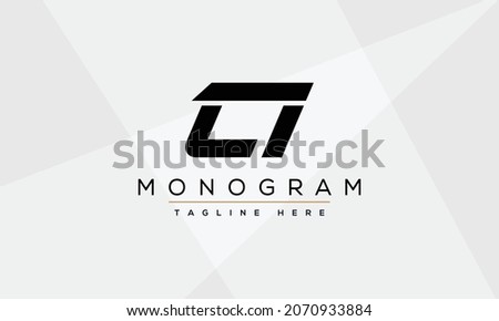 Modern unique creative letter CI logo design illustration