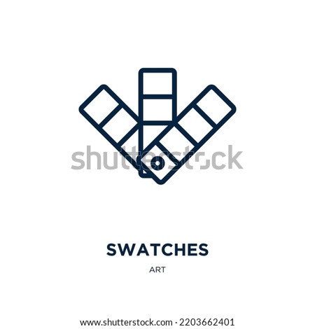 swatches icon from art collection. Thin linear swatches, paint, swatch outline icon isolated on white background. Line vector swatches sign, symbol for web and mobile
