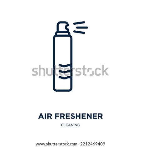 air freshener icon from cleaning collection. Thin linear air freshener, freshener, air outline icon isolated on white background. Line vector air freshener sign, symbol for web and mobile