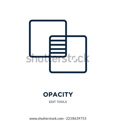 opacity icon from edit tools collection. Thin linear opacity, transparent, simple outline icon isolated on white background. Line vector opacity sign, symbol for web and mobile