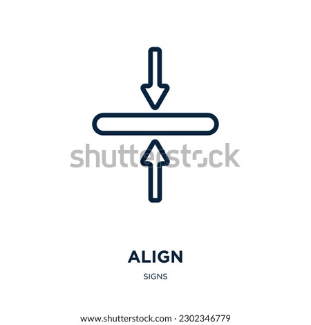 align icon from signs collection. Thin linear align, telephone, phone outline icon isolated on white background. Line vector align sign, symbol for web and mobile