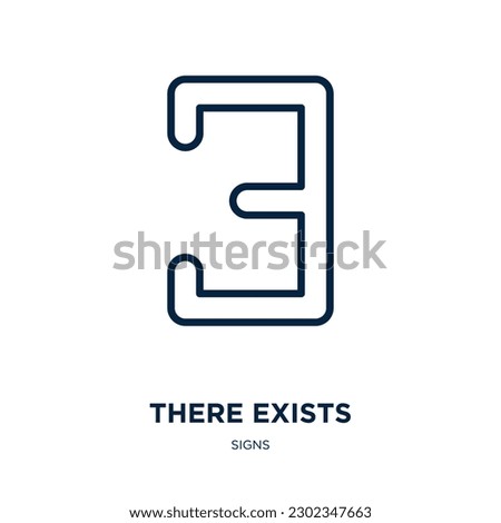 there exists symbol icon from signs collection. Thin linear there exists symbol, signs, there exists outline icon isolated on white background. Line vector there exists symbol sign, symbol for web and