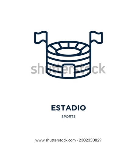 estadio icon from sports collection. Thin linear estadio, competition, arena outline icon isolated on white background. Line vector estadio sign, symbol for web and mobile