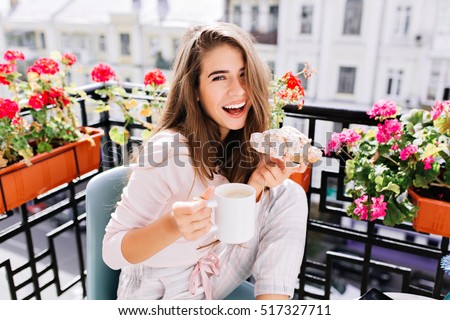 Similar – Image, Stock Photo Laughing woman in Paris