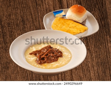 Similar – Image, Stock Photo Beef thai salad served on dish