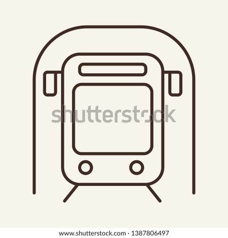 Subway line icon. Train, metro, tunnel, tube. Transport concept. Vector illustration can be used for topics like travel, commuting, station