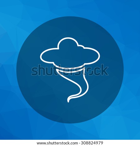 Icon of cloud and hurricane funnel
