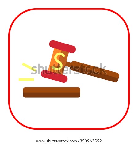 Icon of gavel with S letter