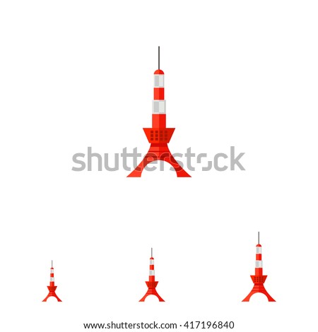 Tokyo Skytree tower flat icon