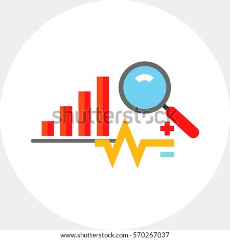 Analysis Concept Icon with Graph