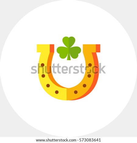 Horseshoe With Trefoil Inside Icon