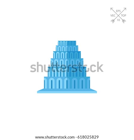 Tower of Babel vector icon