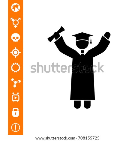 Knowledge Concept with Graduate Icon