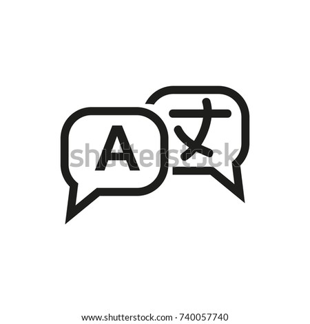 Language sign icon