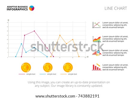 Three Line Charts Slide Template