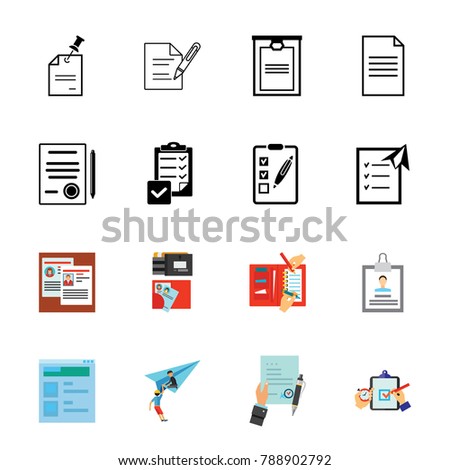 Business documents icon set
