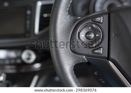 modern car interior details. Shallow DOF - selective focus