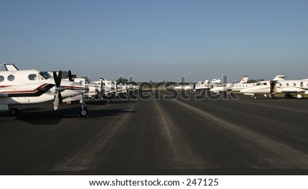 Ramp full of airplanes at Talladega