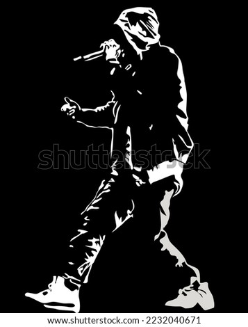 rap singer performing with microphone