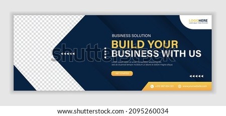 Abstract corporate business digital agency for social media facebook cover banner template