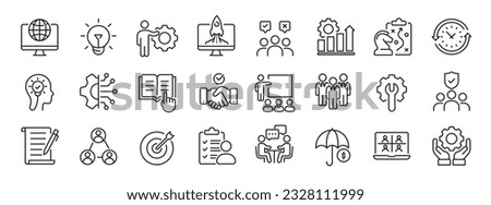 Workshop line icons. For website marketing design, logo, app, template, ui, etc. Vector illustration.