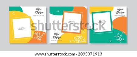 creative cover colorfull geometric background template for social media with photo space for your product display