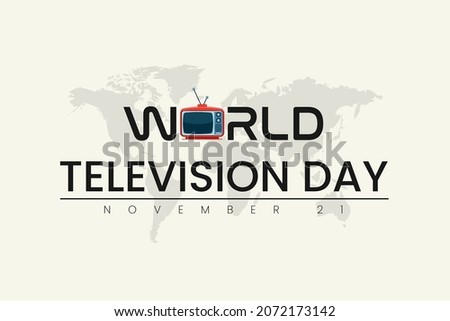 Typography for World Television Day vector Design