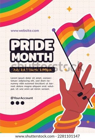 pride month celebration concept background. happy pride day. celebration and commemoration of lesbian, gay, bisexual, and transgender pride. LGBT Pride Month. vector illustration design template. June