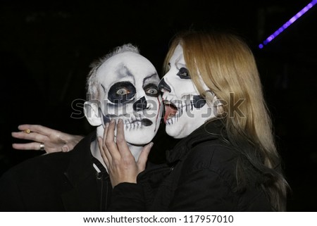 RUST, GERMANY - OCTOBER 31: Halloween party SWR 3, many people celebrate the Halloween party at the Europa Park in Rust, Germany. October 31, 2012.