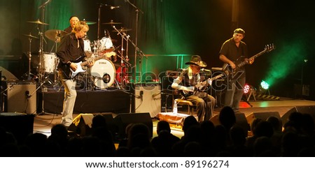 WINTERBACH - NOVEMBER 19: Blues Guitarist Johnny Winter in concert  November 19, 2011 in Winterbach, Germany