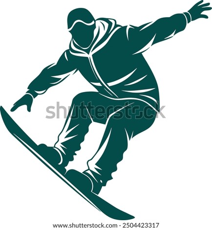 Snowboard Silhouette Vector Illustration Art Design