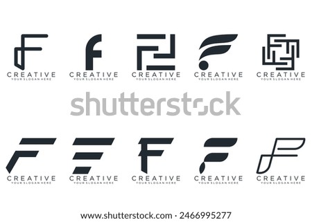 collection logo letter A, Abstract letter A logo design. icons for business