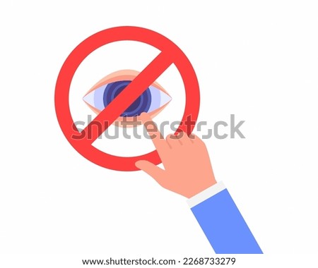 Do not rub eyes, Protect yourself with hygiene safe care vector illustration.