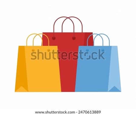 package bag for purchases for an online store vector illustration