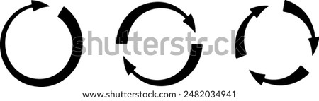 circle arrow icon isolated on white background