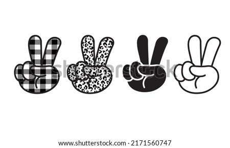 Peace Hand Sign - Hand Symbol Vector and Clip Art