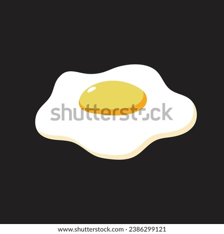 vector graphic illustration of a fried egg.  simple.  flat design