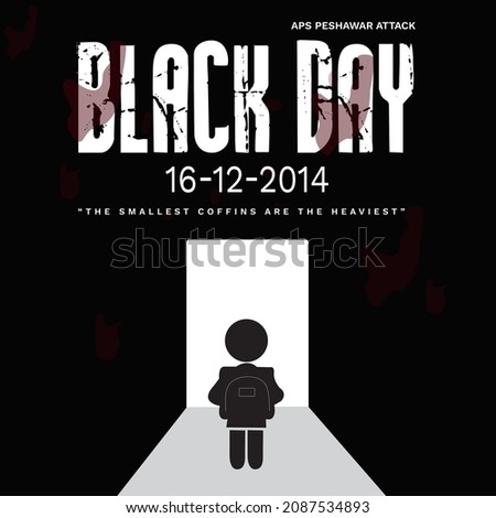 black day APS Peshawar attack 16 December vector Imagine de stoc © 