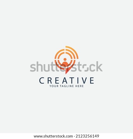 Call center vector logo template. Client support, customer service creative symbol concept.