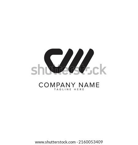 Abstract CW initial letter alphabet logo design.