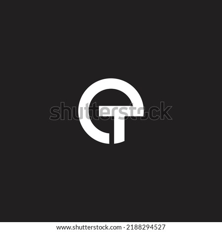 Creative Monogram Letters ET TE Vector Icon Logo on black background.