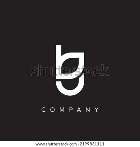 Minimal creative initial based GB logo and BG logo. Letter GB BG creative elegant monogram white color on black background.