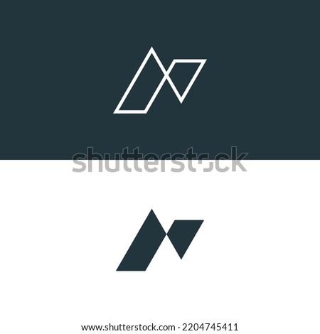 alphabet letters AN, NA logo vector icon