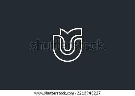 Abstract UR, RU, U, R Letters Logo Monogram icon.