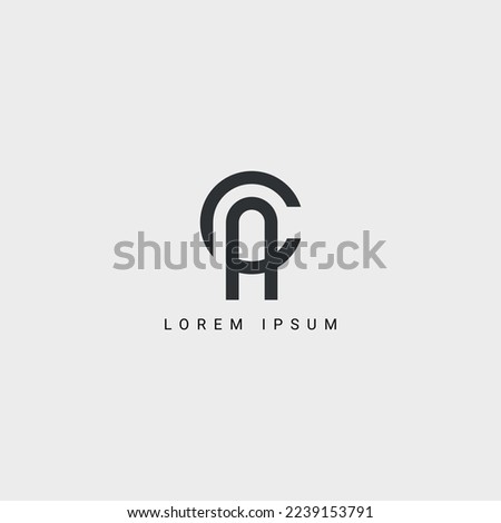 Abstract CA, AC Letters Logo Initial Based Monogram Icon Vector.