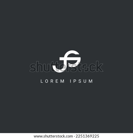 Modern creative unique letter JS SJ logo initial based Monogram icon vector.