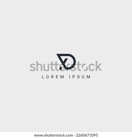 Awesome creative trendy letter XD DX initial based abstract icon logo.