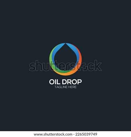 Abstract colorful Water drop Logo design vector template.