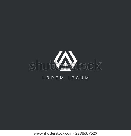 Alphabet letter WA AW icon logo vector symbol.