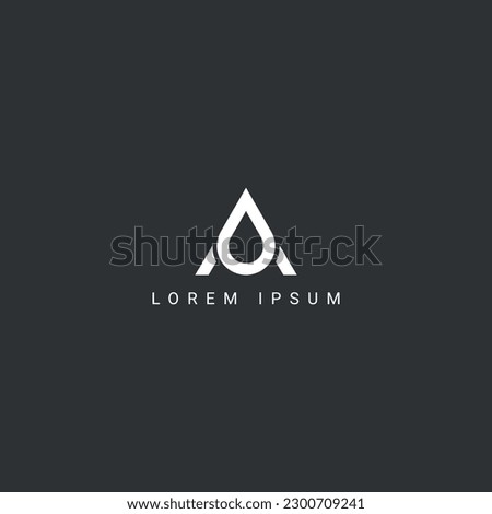 Abstract letter A water drop logo design vector element.